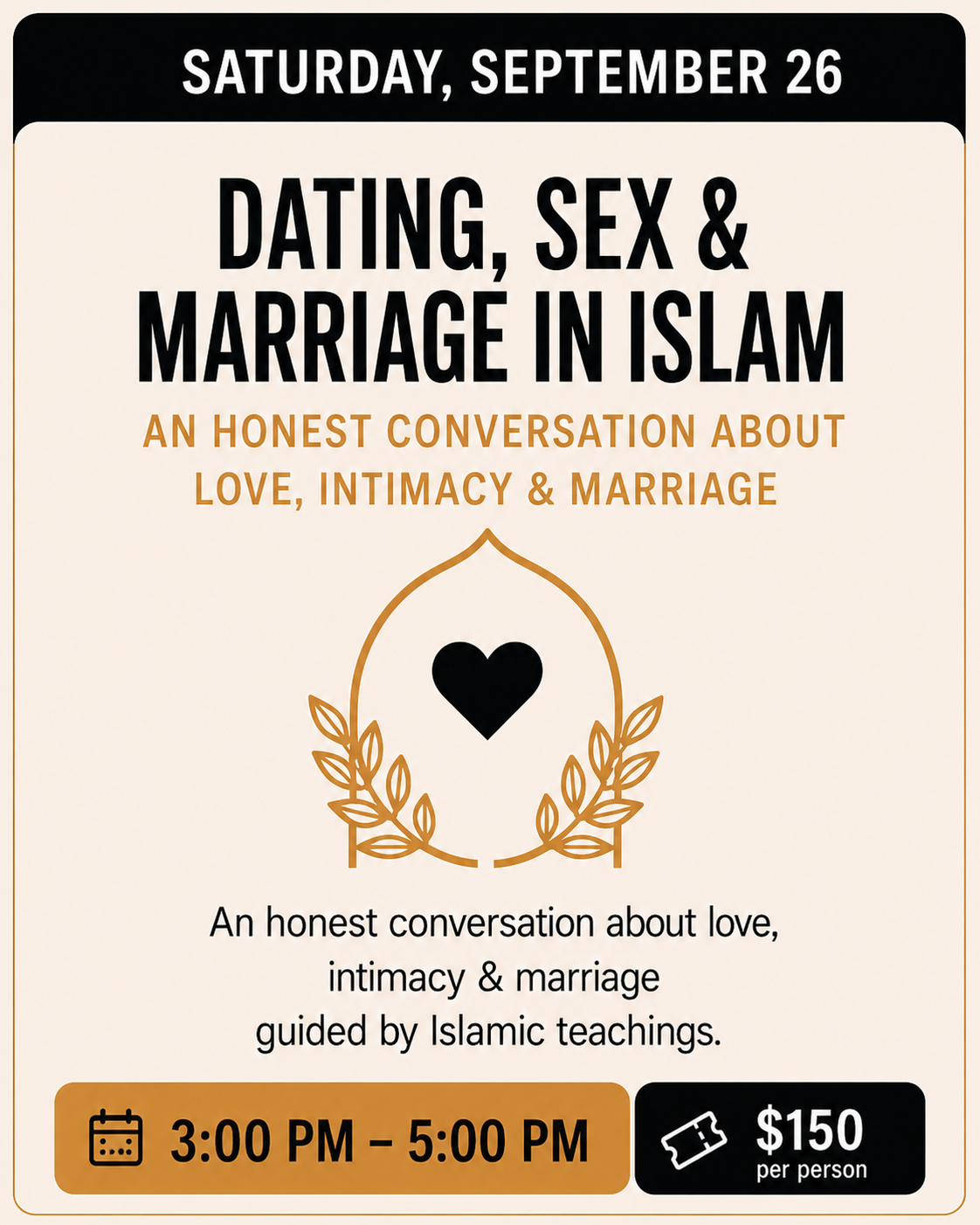 WORKSHOP: Dating, Sex & Marriage in Islam